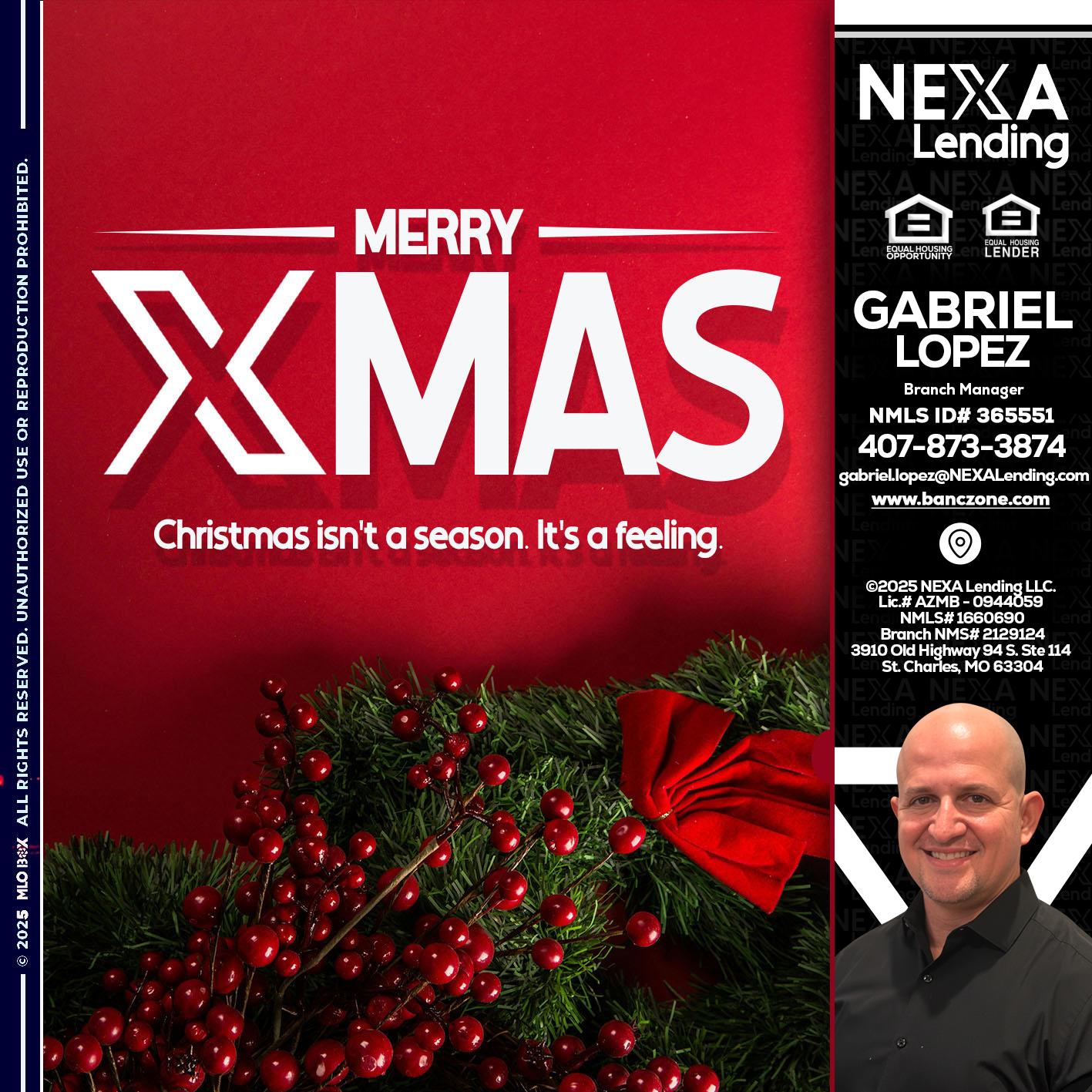 merry xmas - Gabriel Lopez -Branch Manager