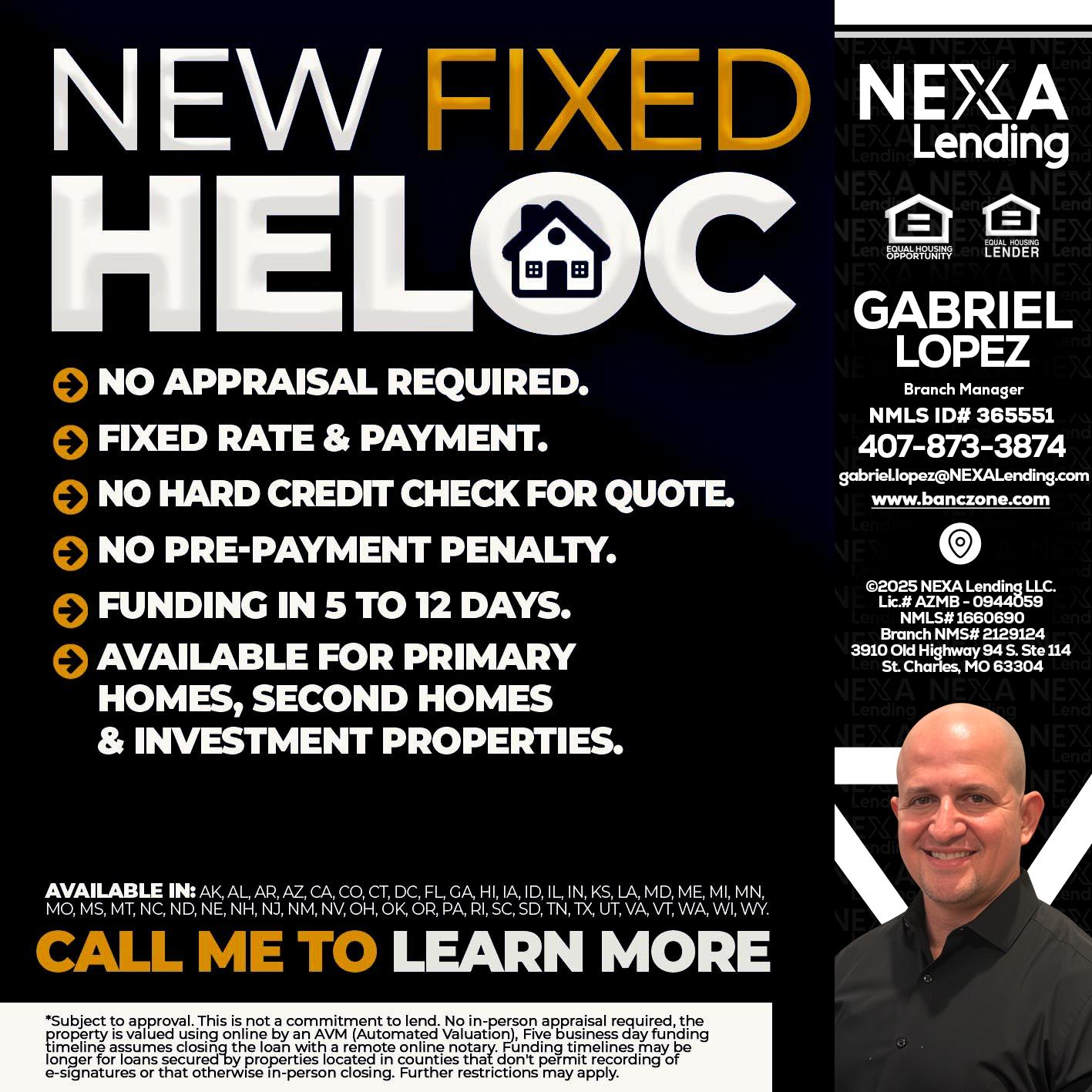 HELOC - Gabriel Lopez -Branch Manager