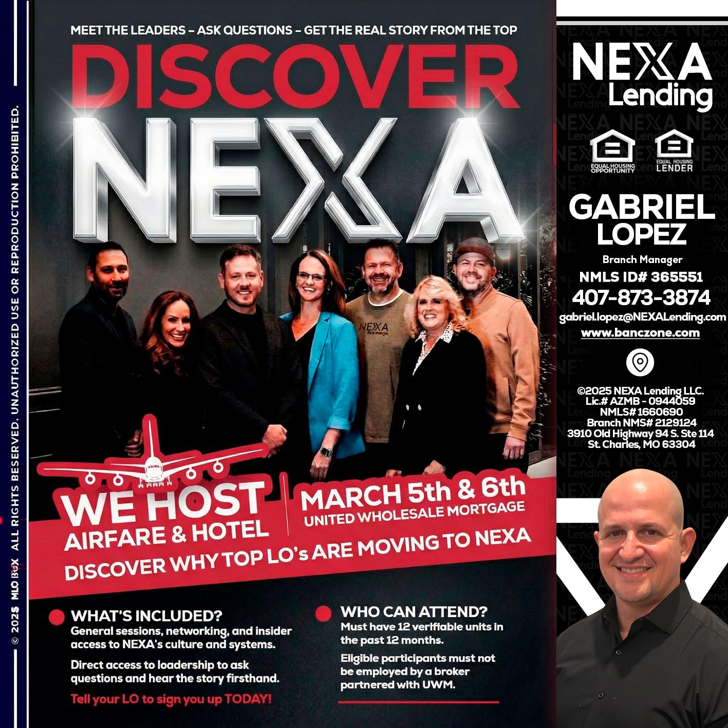 DISCOVER NEXA - Gabriel Lopez -Branch Manager